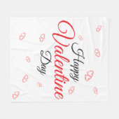 Frohen Valentinstag Fleecedecke (Vorderseite (Horizontal))