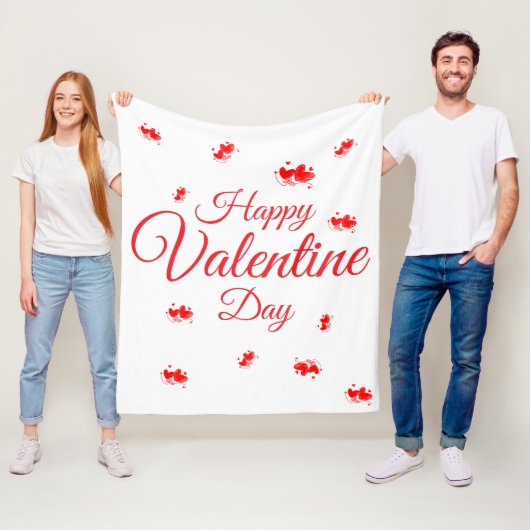 Frohen Valentinstag Fleecedecke (Beispiel)