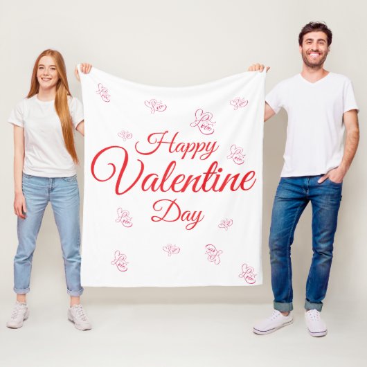 Frohen Valentinstag Fleecedecke (Beispiel)