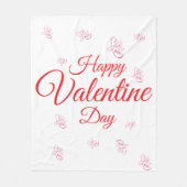 Frohen Valentinstag Fleecedecke (Vorderseite)