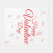 Frohen Valentinstag Fleecedecke (Vorderseite (Horizontal))