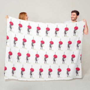 Frohen Valentinstag Freund Freundin Modern Fleecedecke