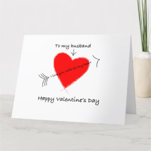 Frohen Valentinstag für meinen Mann Karte