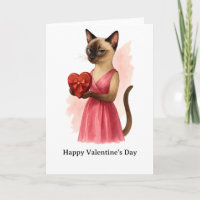 Frohen Valentinstag für Siamese-Katzenliebhaber 