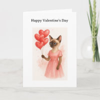 Frohen Valentinstag für Siamese-Katzenliebhaber 