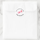 Frohen Valentinstag Geschäft Name Runder Aufkleber (Tasche)