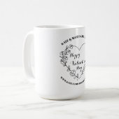 Frohen Valentinstag Geschäft Name Webseite Kaffeetasse (Vorderseite Links)