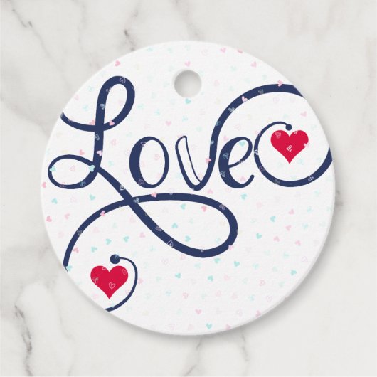 Frohen Valentinstag. Geschenkanhänger (Vorderseite)