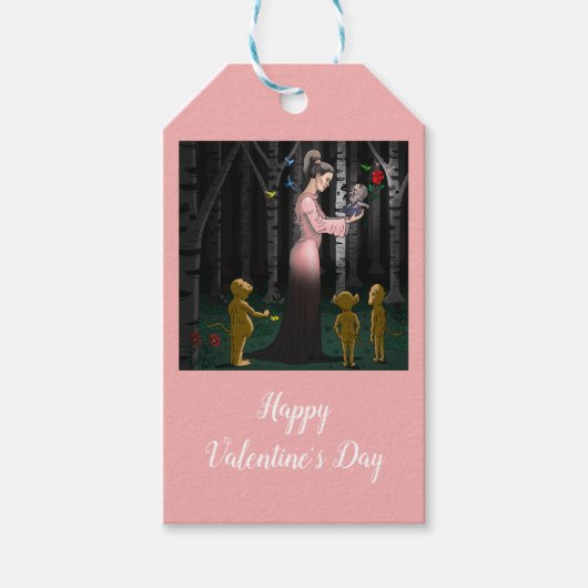 Frohen Valentinstag Geschenkanhänger (Vorderseite)