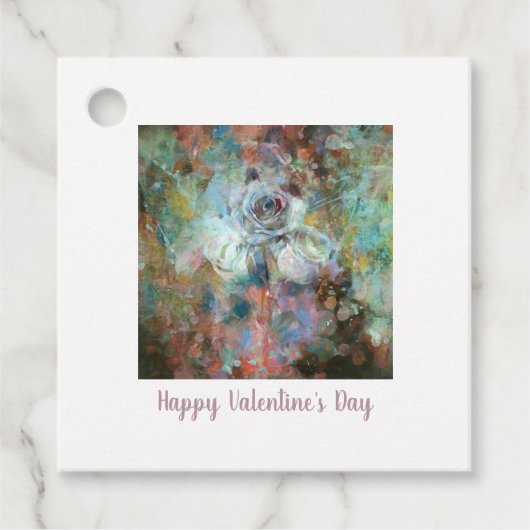 Frohen Valentinstag. Geschenkanhänger (Vorderseite)