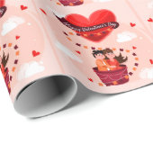 Frohen Valentinstag Geschenkpapier (Rolleneckpunkt)