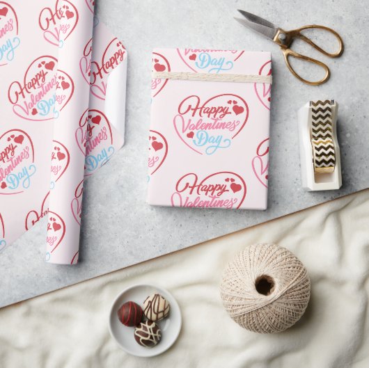 Frohen Valentinstag Geschenkpapier (Kunsthandwerk)