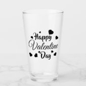 Frohen Valentinstag Glas (Vorderseite)