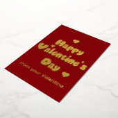 Frohen Valentinstag Glitter Folien Feiertagskarte (Gedreht)