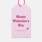 Frohen Valentinstag Glitter Geschenkanhänger (Rückseite)