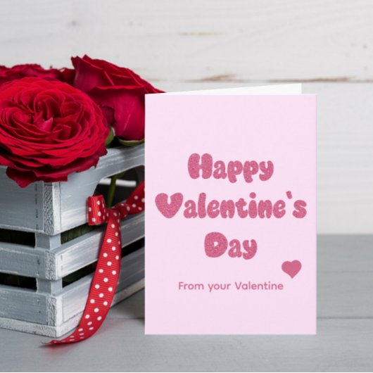 Frohen Valentinstag Glitter Karte