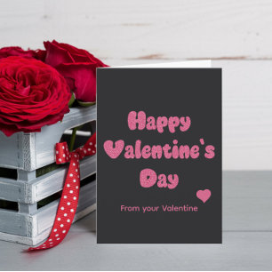 Frohen Valentinstag Glitter Karte