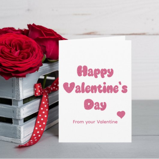 Frohen Valentinstag Glitter Karte