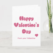 Frohen Valentinstag Glitter Karte (Vorderseite)