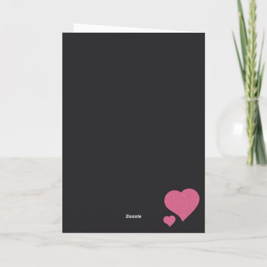 Frohen Valentinstag Glitter Karte (Rückseite)