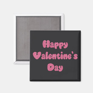 Frohen Valentinstag Glitter Magnet