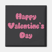 Frohen Valentinstag Glitter Magnet (Vorne)