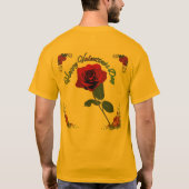Frohen Valentinstag Gold T-Shirt (Rückseite)