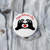 Frohen Valentinstag Heart Hands Button (Beispiel)