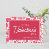 Frohen Valentinstag Heart Valentins Feiertagskarte (Stehend Vorderseite)