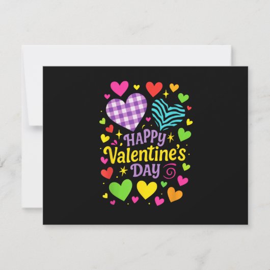 Frohen Valentinstag - Herzen Liebe (Vorderseite)