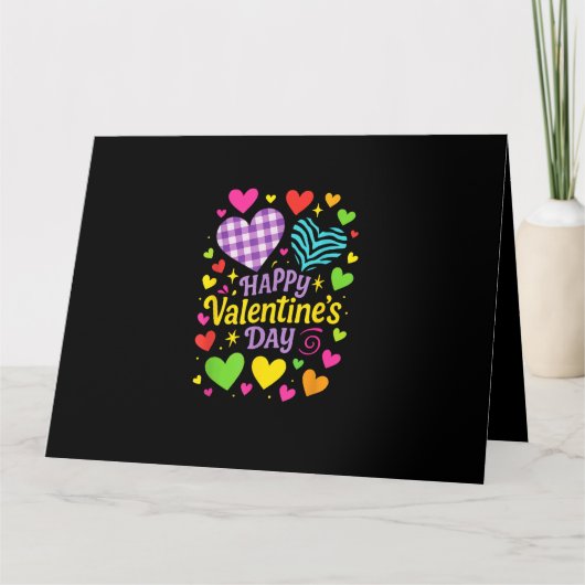 Frohen Valentinstag - Herzen Liebe Karte (Vorderseite)