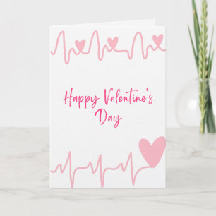 Frohen Valentinstag Herzschlag Design Karte