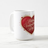 Frohen Valentinstag Kaffeetasse (Vorderseite Links)