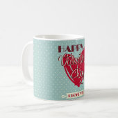 Frohen Valentinstag Kaffeetasse (Vorderseite Links)