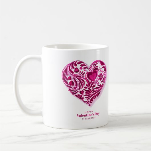 Frohen Valentinstag Kaffeetasse (Links)
