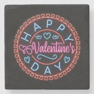 Frohen Valentinstag Kreisdesign-67128 Steinuntersetzer