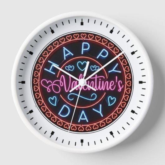 Frohen Valentinstag Kreisdesign-67128 Uhr (Vorderseite)
