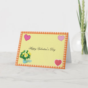 Frohen Valentinstag, Landhausstil Feiertagskarte