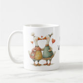 Frohen Valentinstag Launische Gänse Kaffeetasse (Links)