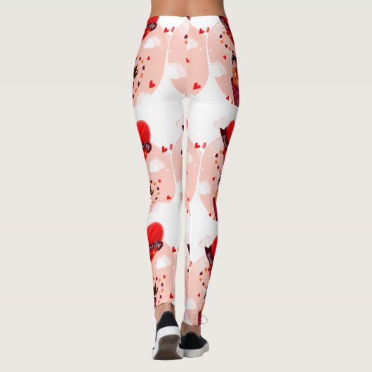 Frohen Valentinstag Leggings (Rückseite)