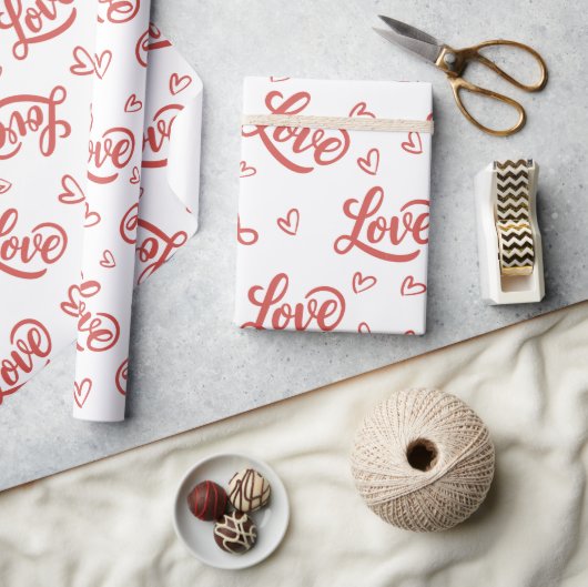 Frohen Valentinstag, liebe dich Geschenkpapier (Kunsthandwerk)