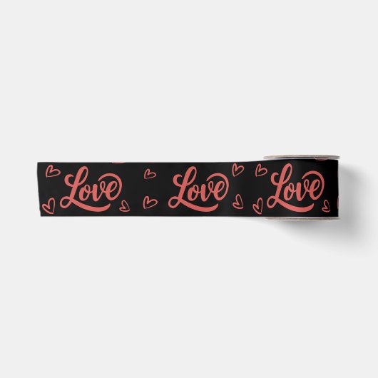 Frohen Valentinstag liebe dich Satinband (Vorderseite)