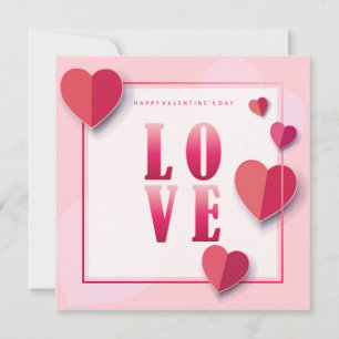 Frohen Valentinstag Liebenswürdig Elegant Feiertagskarte