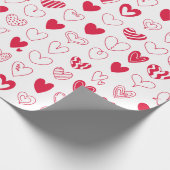 Frohen Valentinstag Liebesherzen Geschenkpapier (Ecke)