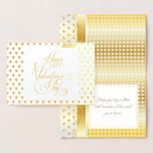 Frohen Valentinstag Lieblich Elegant klassisch Folienkarte