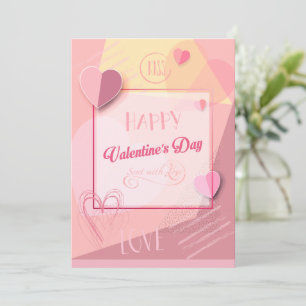 Frohen Valentinstag Liebvolle elegante Grüße Feiertagskarte