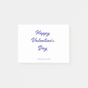 Frohen Valentinstag lila Name Nachrichtentext Post-it Klebezettel