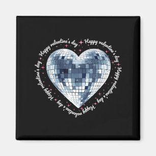 Frohen Valentinstag Lustige Coquette Diamant Disco Magnet