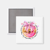 Frohen Valentinstag Lustige Coquette Disco Ball Gi Magnet (Vorderseite/Rückseite)