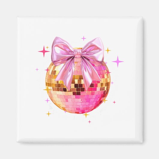 Frohen Valentinstag Lustige Coquette Disco Ball Gi Magnet (Vorne)